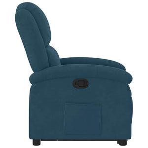vidaXL Fauteuil de relaxation releveur bleu velours