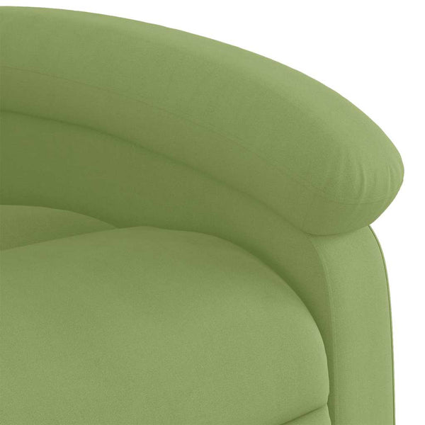 Massagesessel mit Aufstehhilfe Hellgrün Samt