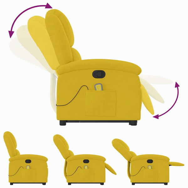 Massagesessel Gelb mit Aufstehhilfe
