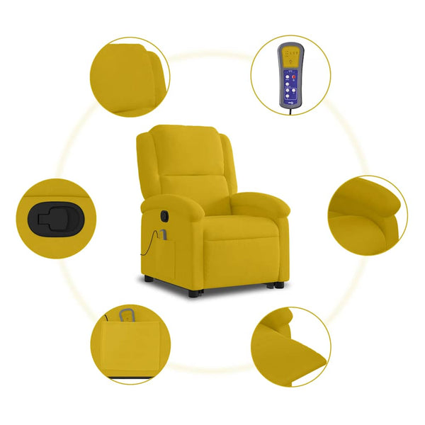 Massagesessel Gelb mit Aufstehhilfe