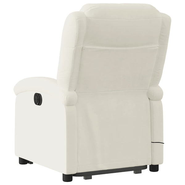 Massagesessel mit Aufstehhilfe Creme Samt