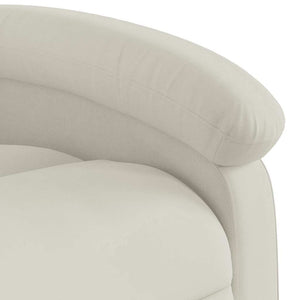 Massagesessel mit Aufstehhilfe Creme Samt