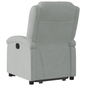 vidaXL Fauteuil releveur électrique gris clair velours