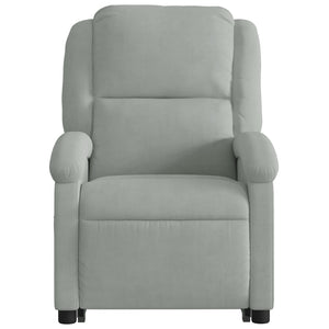 vidaXL Fauteuil releveur électrique gris clair velours