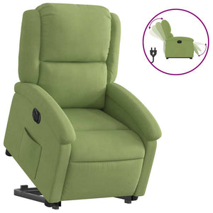 vidaXL Fauteuil releveur électrique velours vert clair