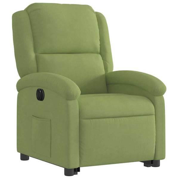 vidaXL Fauteuil releveur électrique velours vert clair