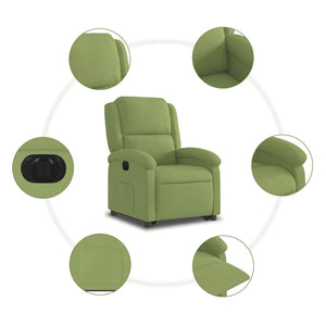 vidaXL Fauteuil releveur électrique velours vert clair