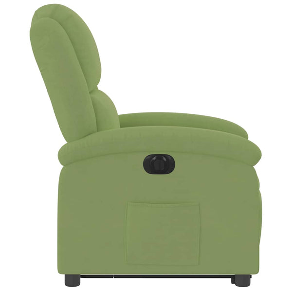 vidaXL Fauteuil releveur électrique velours vert clair