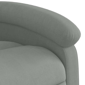 vidaXL Fauteuil de massage électrique avec fonction releveur Gris clair Velours