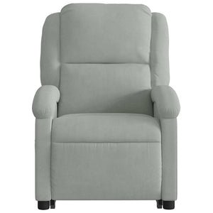 vidaXL Fauteuil de massage électrique avec fonction releveur Gris clair Velours