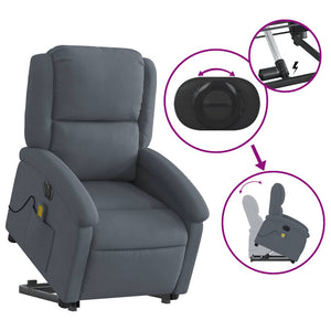 Elektrischer Massagesessel mit Aufstehhilfe Dunkelgrau