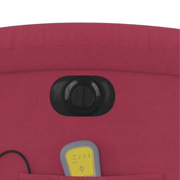 Elektrischer Massagesessel mit Aufstehhilfe Weinrot