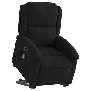 Elektrischer Massagesessel mit Aufstehhilfe Schwarz