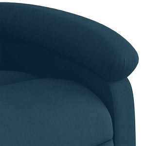 Elektrischer Massagesessel mit Aufstehhilfe Blau Samt