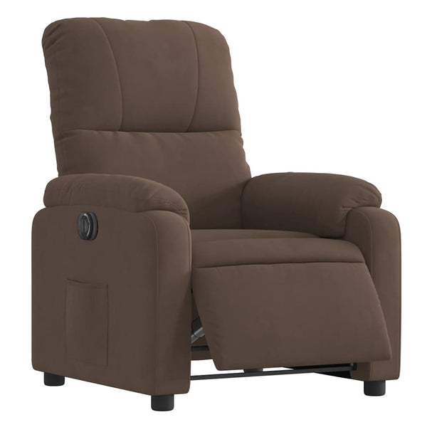 Elektrischer Relaxsessel Braun Mikrofaser