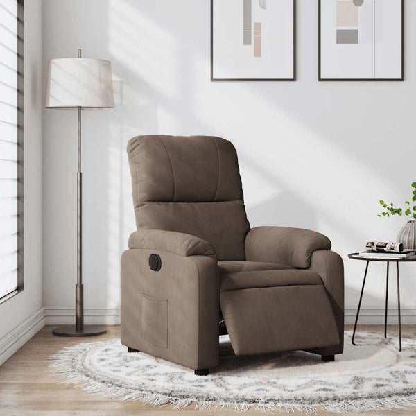 Elektrischer Relaxsessel Braun Mikrofaser