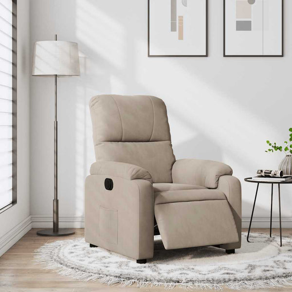 Elektrischer Relaxsessel Taupe Mikrofaser