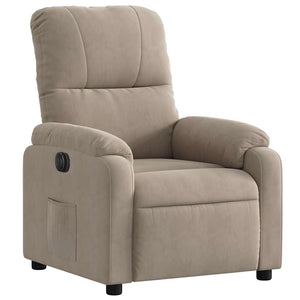 Elektrischer Relaxsessel Taupe Mikrofaser