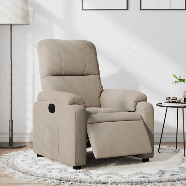 Elektrischer Relaxsessel Taupe Mikrofaser