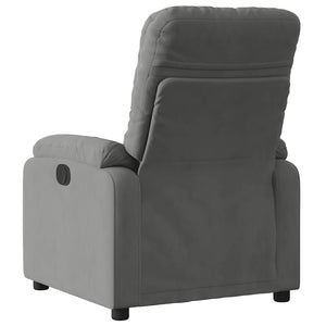 Elektrischer Relaxsessel Dunkelgrau Mikrofaser