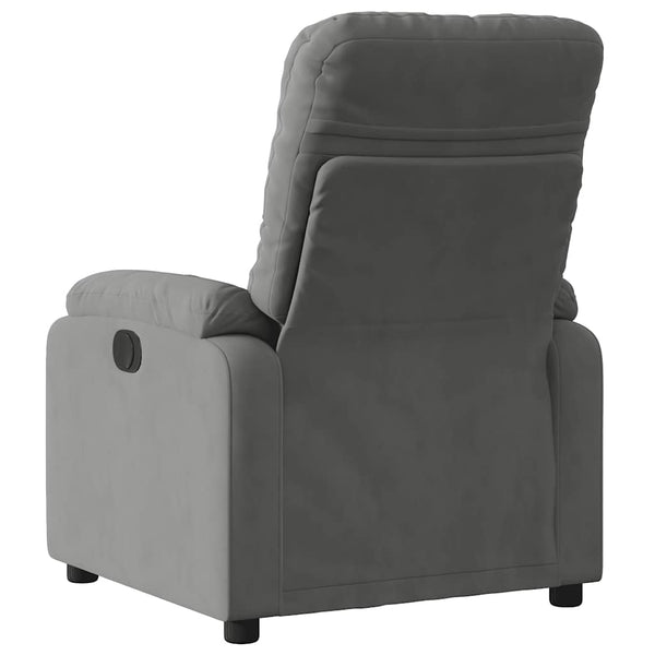 Elektrischer Relaxsessel Dunkelgrau Mikrofaser
