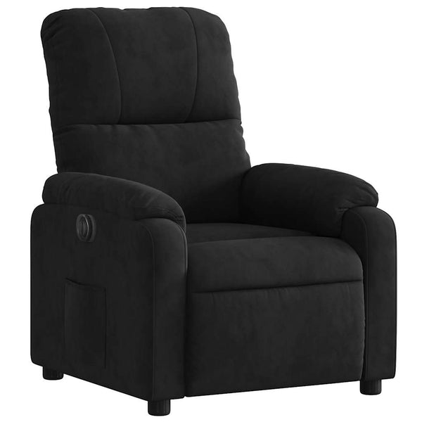 Elektrischer Relaxsessel Schwarz Mikrofaser