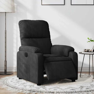 Elektrischer Relaxsessel Schwarz Mikrofaser