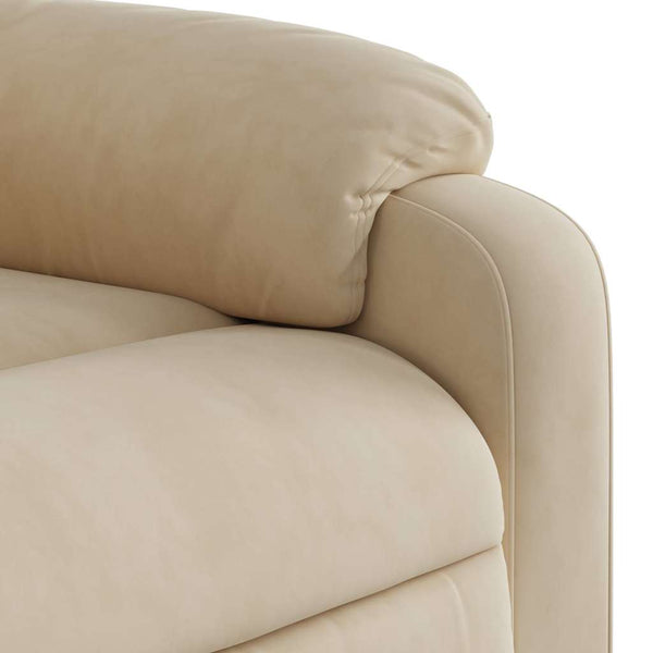 Elektrischer Relaxsessel Creme Mikrofaser