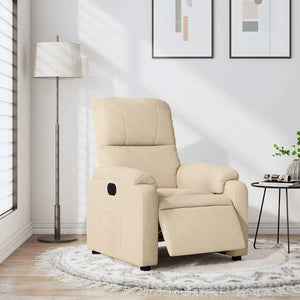 Elektrischer Relaxsessel Creme Mikrofaser