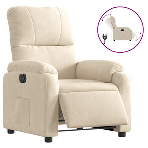 Elektrischer Relaxsessel Beige Mikrofaser