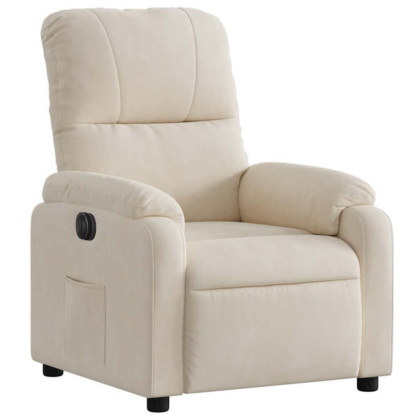 Elektrischer Relaxsessel Beige Mikrofaser