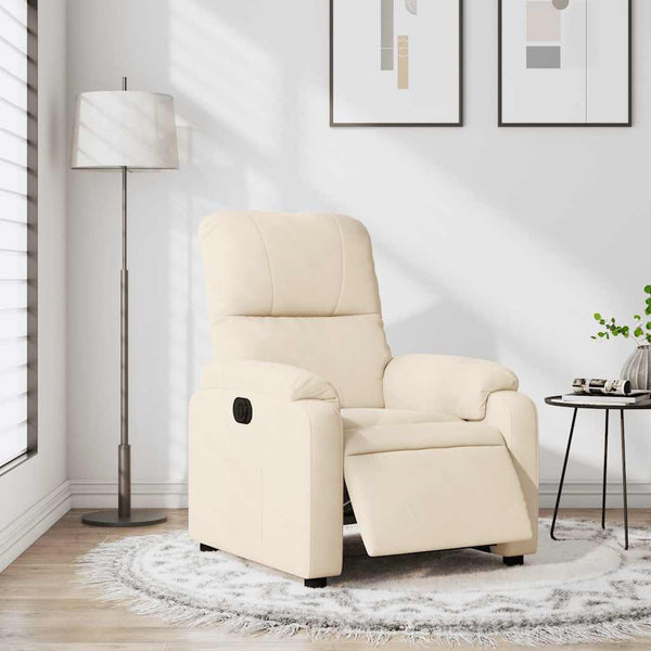 Elektrischer Relaxsessel Beige Mikrofaser
