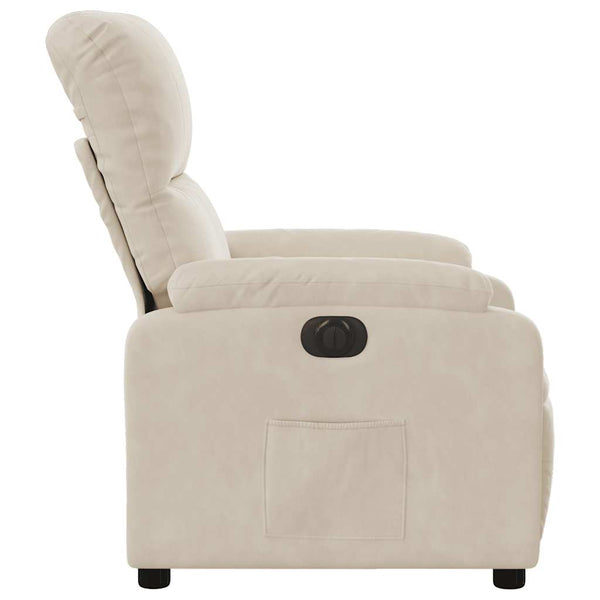 Elektrischer Relaxsessel Beige Mikrofaser
