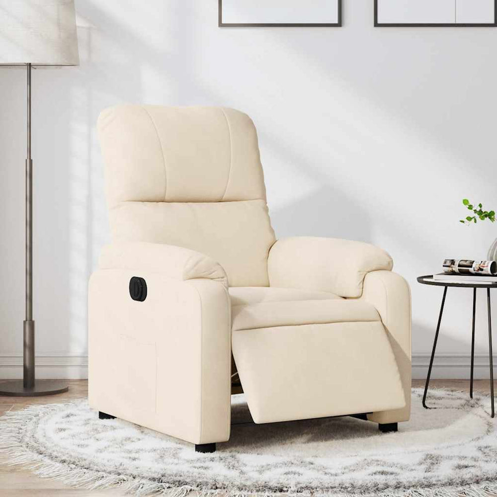 Elektrischer Relaxsessel Beige Mikrofaser