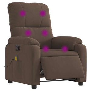 Elektrischer Massagesessel Braun Mikrofaser