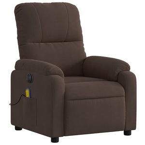 Elektrischer Massagesessel Braun Mikrofaser