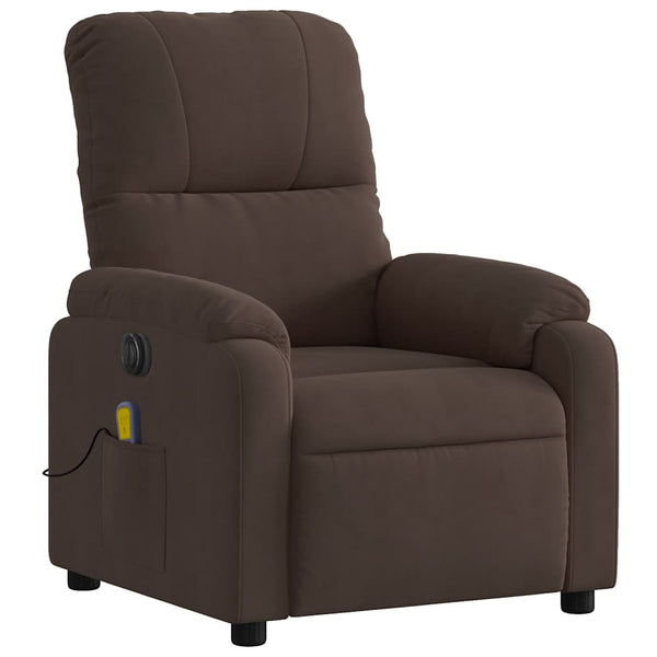 Elektrischer Massagesessel Braun Mikrofaser