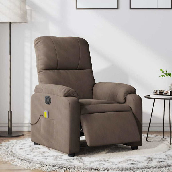 Elektrischer Massagesessel Braun Mikrofaser