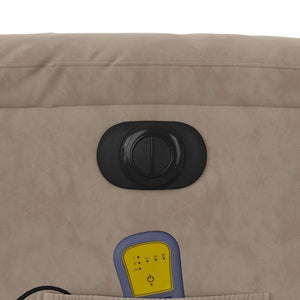 Elektrischer Massagesessel Taupe Mikrofaser