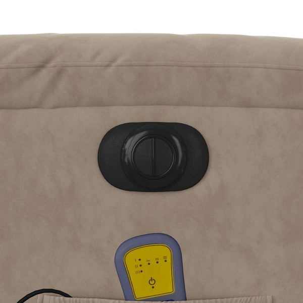 Elektrischer Massagesessel Taupe Mikrofaser