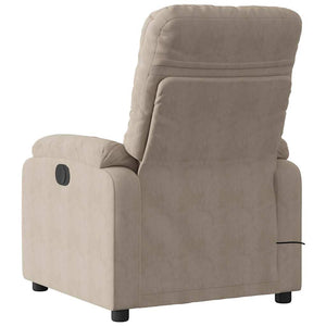 Elektrischer Massagesessel Taupe Mikrofaser