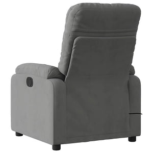 Elektrischer Massagesessel Dunkelgrau Mikrofaser