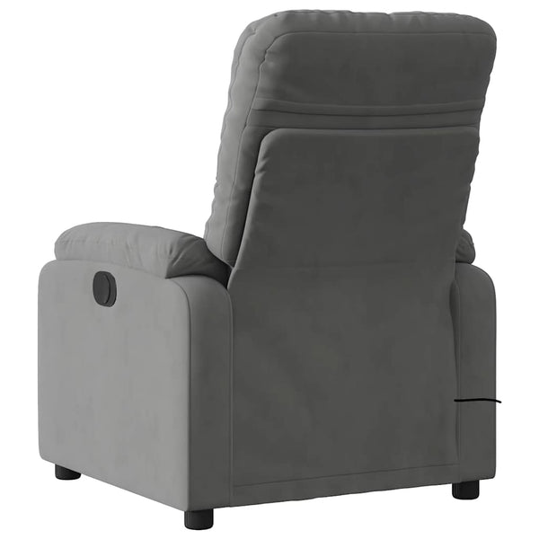 Elektrischer Massagesessel Dunkelgrau Mikrofaser