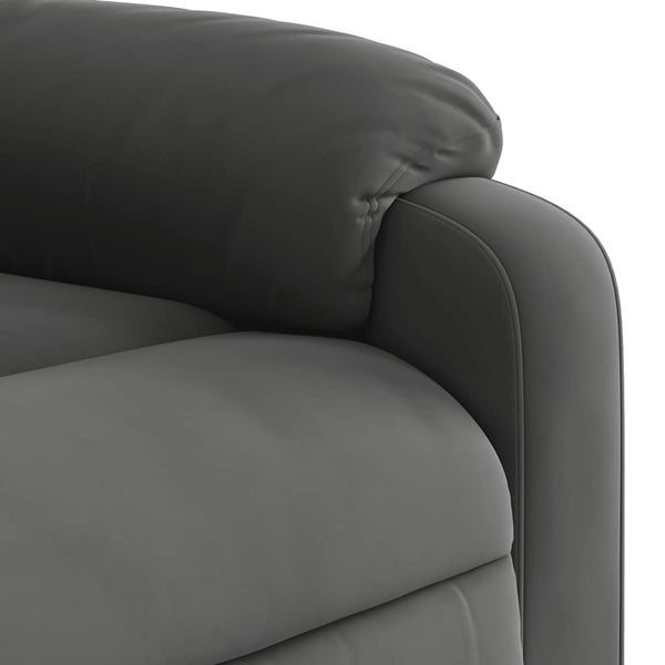 Elektrischer Massagesessel Dunkelgrau Mikrofaser