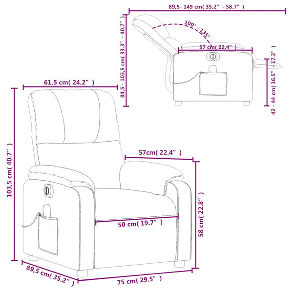 vidaXL Electric Massage Chair Black Microfiber Fabric