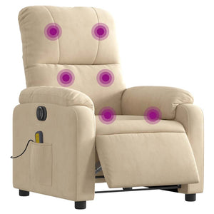 Elektrischer Massagesessel Creme Mikrofaser