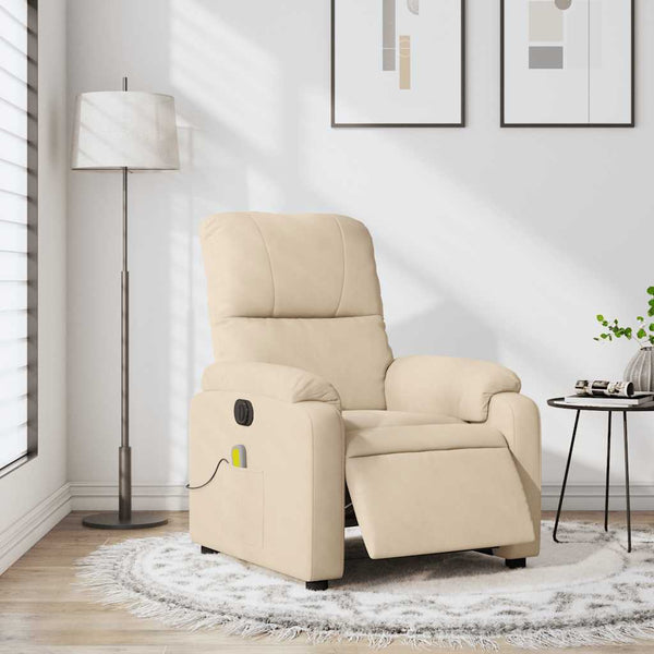 Elektrischer Massagesessel Creme Mikrofaser