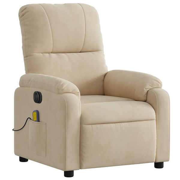 Elektrischer Massagesessel Creme Mikrofaser