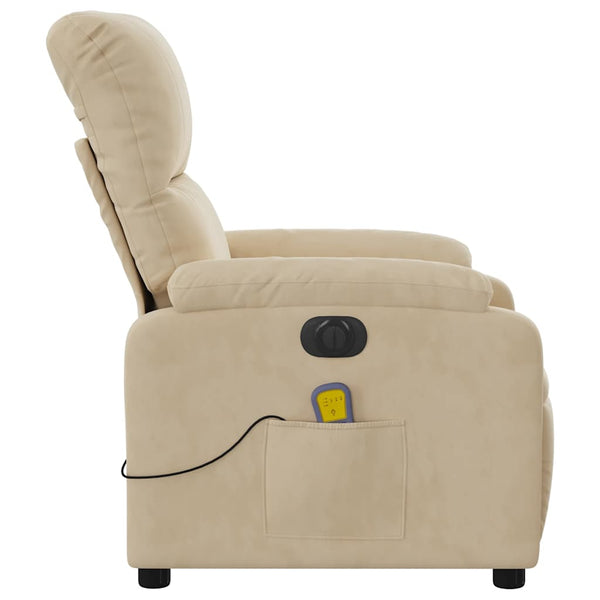 Elektrischer Massagesessel Creme Mikrofaser