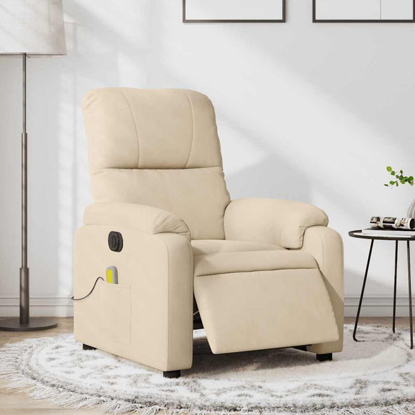 Elektrischer Massagesessel Creme Mikrofaser